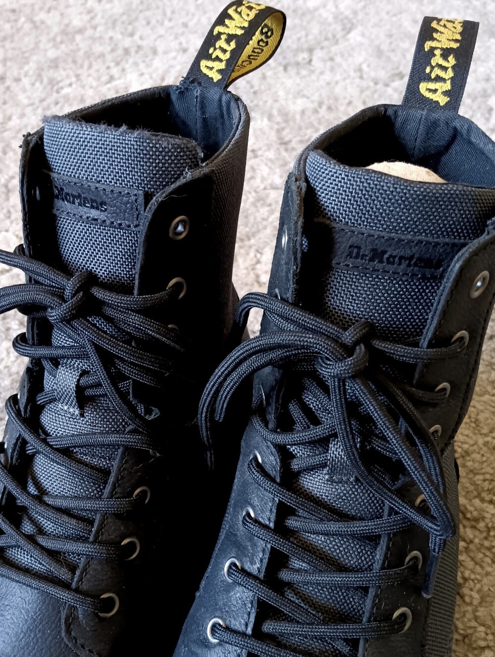 🖤 Dr. Martens Combs II Combat Boots Lightweight Mens 10 Black Gray Doc - Picture 6 of 16